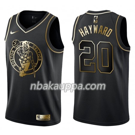 Boston Celtics Gordon Hayward 20 Nike Musta Golden Edition Pelipaidat Swingman - Miesten